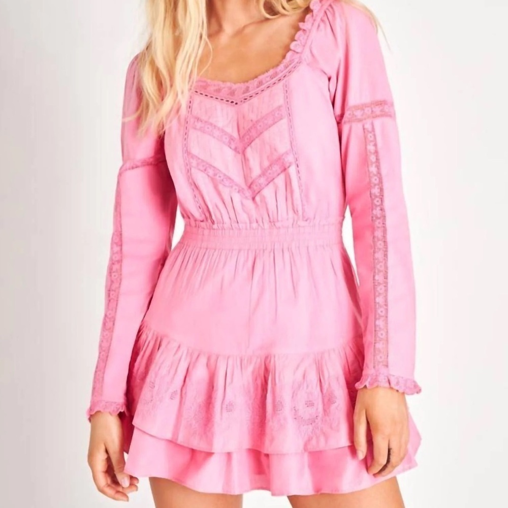LOVESHACKFANCY Women's Sanaya Mini Dress NWT